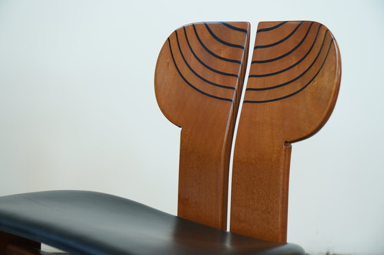 Image 1 of Afra & Tobia Scarpa ‘Africa’ Dining Chair – Walnut & Leather, 1975