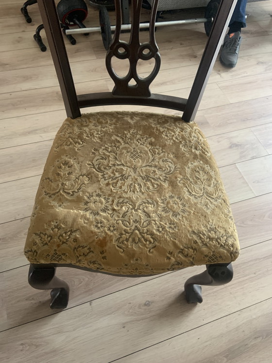 Image 1 of Table à manger classique extensible de style Chippendale (Stijlvorm Meubelen) comprenant 2 chaises