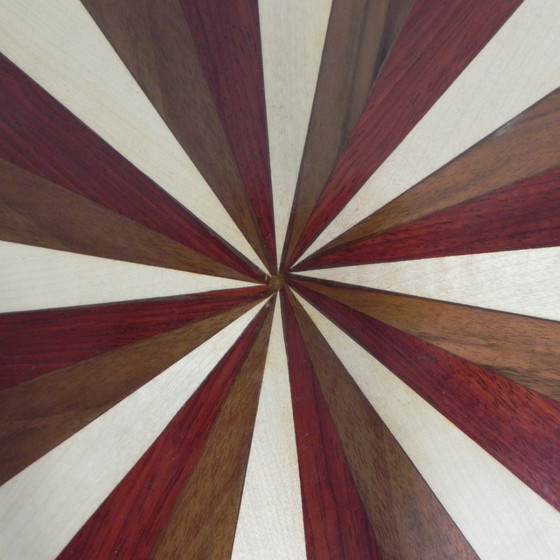 Image 1 of Art Deco Style Table With Different Types of Inlaid Wood