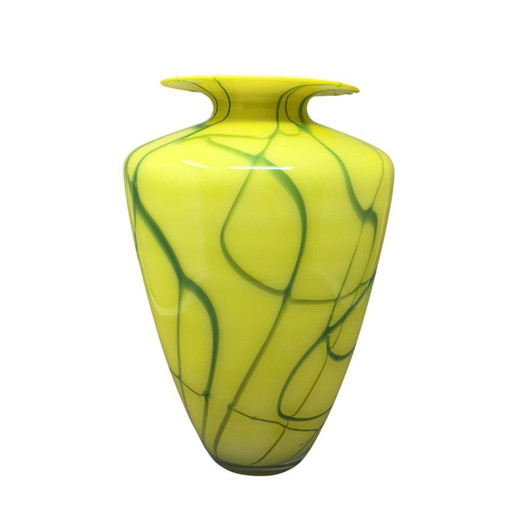 1960s Large Mid-Century Murano Glass Statement Vase by Dogi