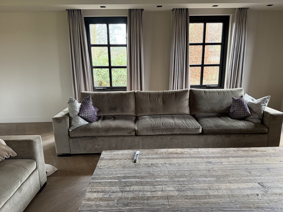 Image 1 of Driezitsbank en dos fauteuils   