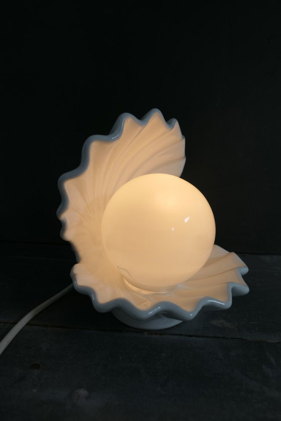 Image 1 of Vintage set of oyster lamps, shells with pearls