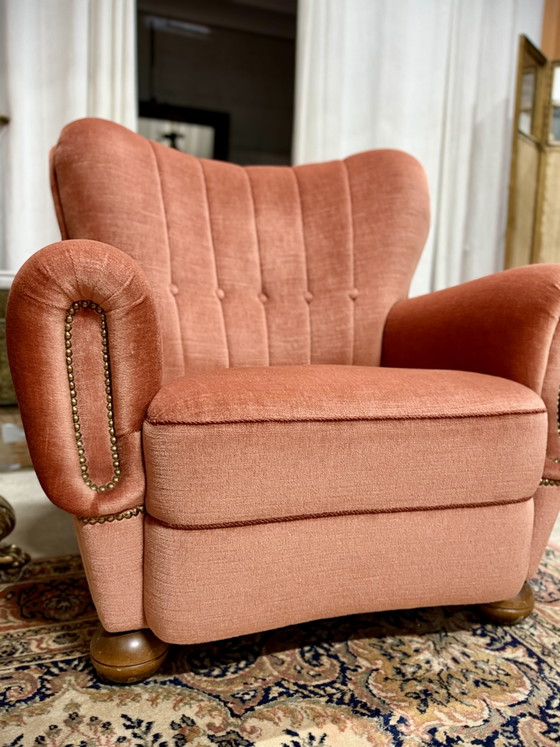 Image 1 of Ensemble de salon vintage en mohair | Canapé 3 places et 2 fauteuils