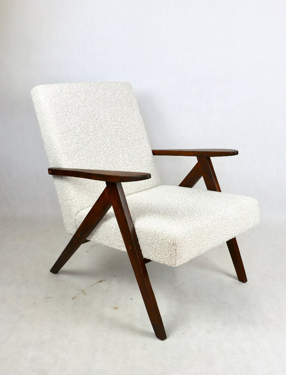 Image 1 of Chaise Vintage Modèle B-310 en Boucle Ivoire Blanc, 1970