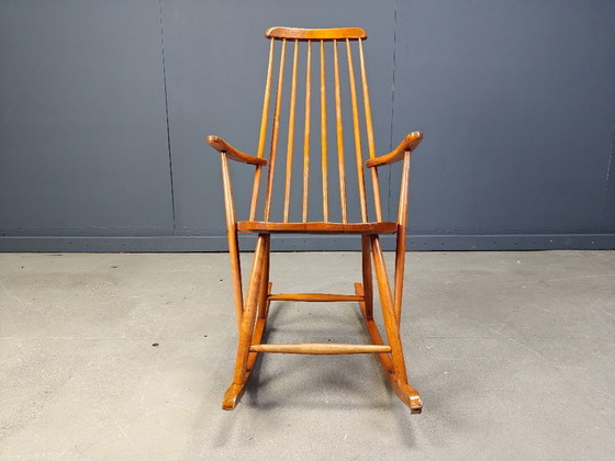 Image 1 of Sedia a dondolo scandinava di metà secolo, anni '60