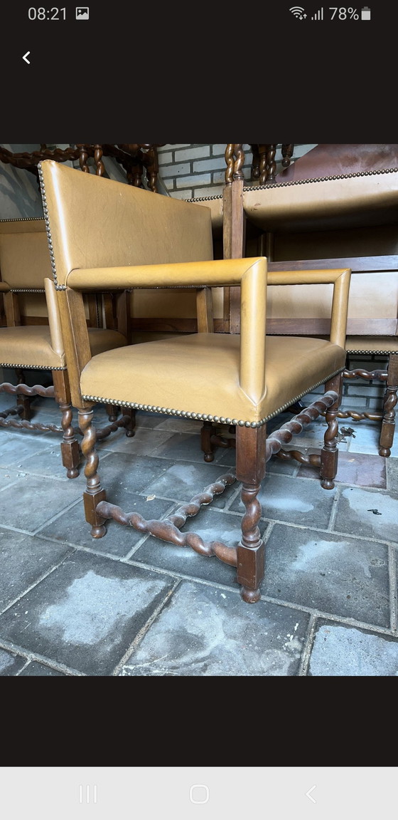 Image 1 of 14 antique twisted chairs