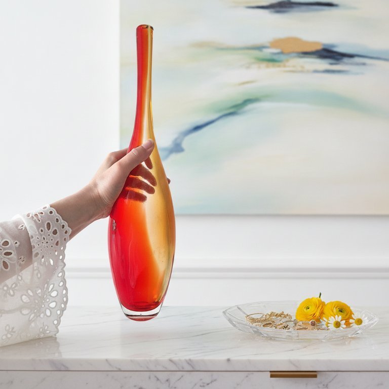 Raro jarrón Floris Meydam para Leerdam Art Glass – Años 50