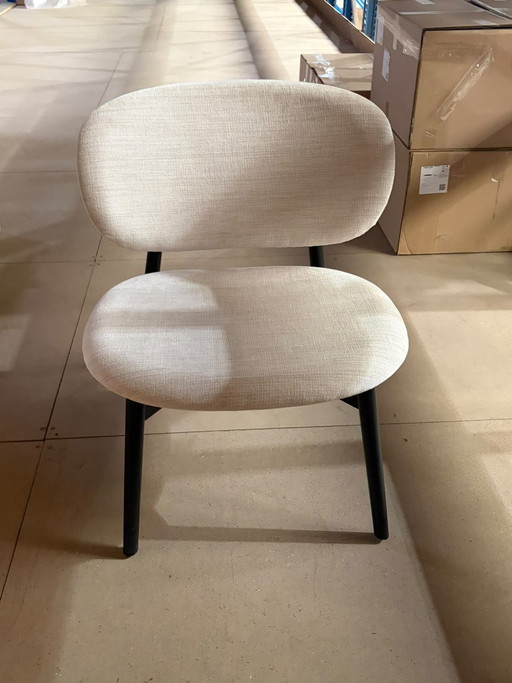 Beiger Sessel mit schwarzen Beinen – fauteuils, Wood