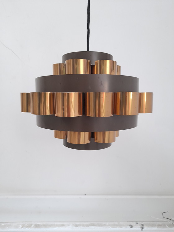 Image 1 of Suspension danoise en cuivre Werner Schou 70s