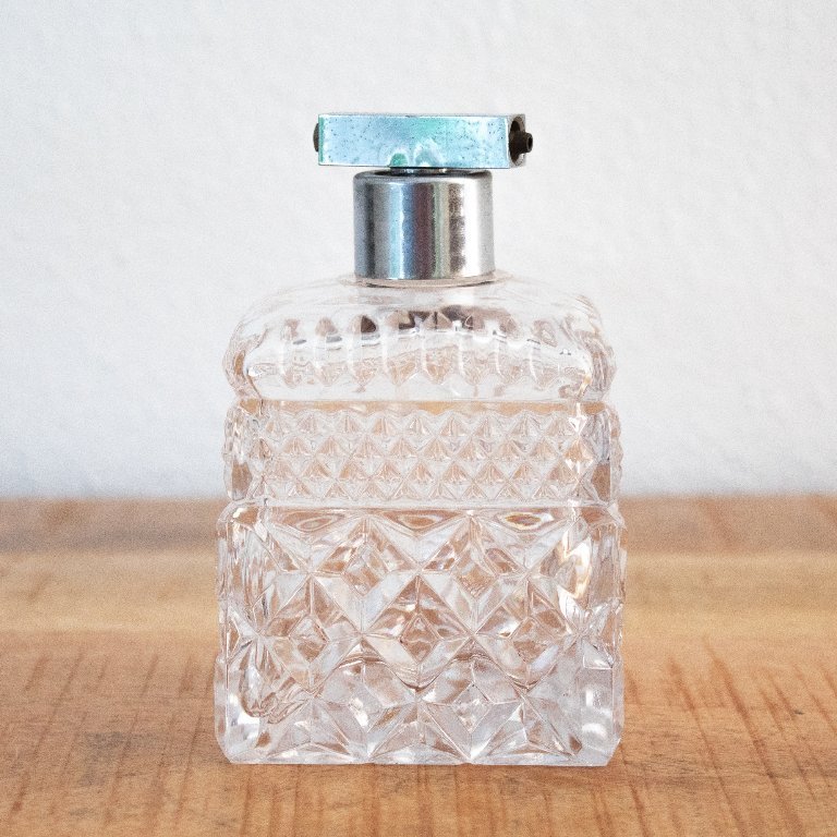 Vintage 1960s Crystal Glass Perfume Bottle | Decorative Objects