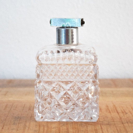 Vintage 1960s Crystal Glass Perfume Bottle