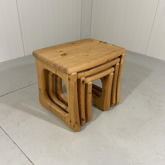 Image 1 of Tables d'appoint Pine Mimiset de style Rainer Daumiller, années 1970