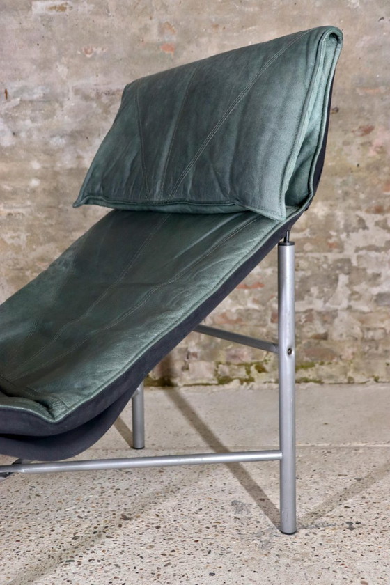 Image 1 of IKEA Skye Sessel aus grün gegerbtem Leder - Tord Björklund