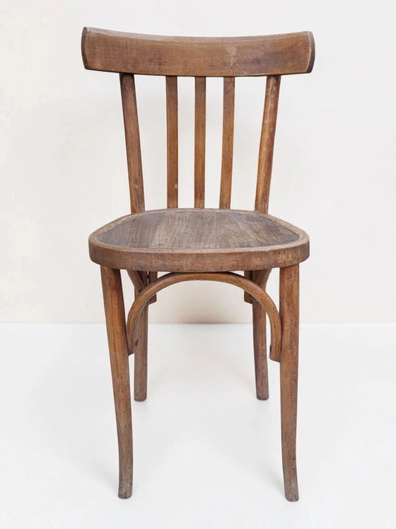 Bistrostuhl aus Bugholz im Thonet/Baumann-Stil, Frankreich, Mitte des 20. Jahrhunderts. – Esszimmerstühle (photo 2 of 11)