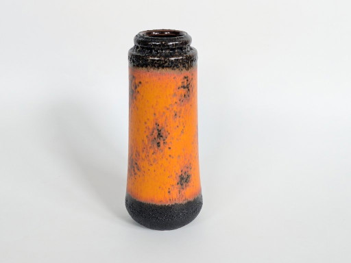 Vintage Scheurich Fat Lava Vase, Model 206 Orange & Brown West German Pottery – Scheurich W-Germany, vazen (photo 2 of 11)