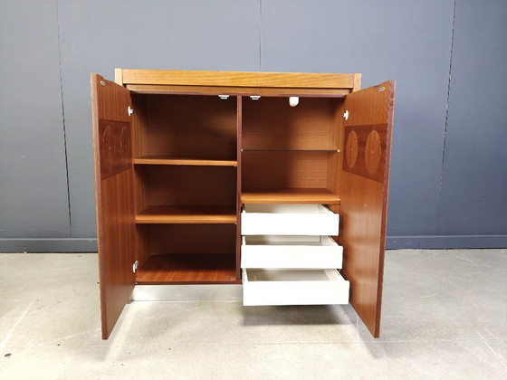 Image 1 of Meuble bar brutaliste marron des années 1970