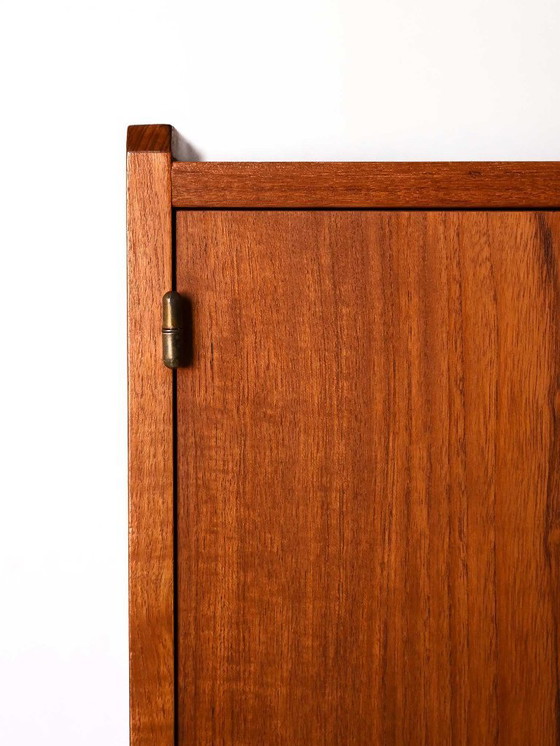 Image 1 of Vintage Scandinavisch teakhouten dressoir met lades met tegelfront, jaren 60