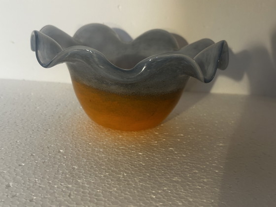 Image 1 of Gesigneerd Gambier Vintage Geblazen Glazen Zakbeker