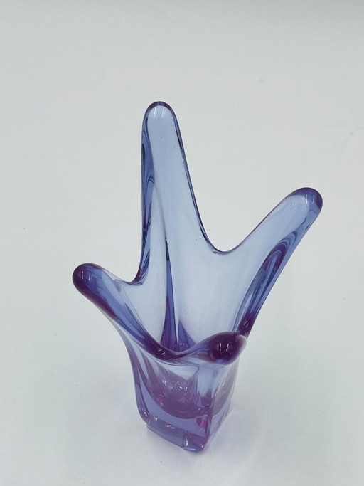 Vintage Murano Crystal Finger Vase, Parma