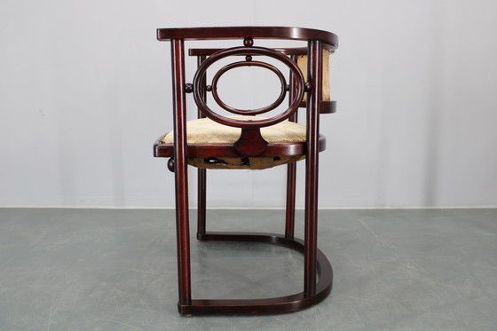 Image 1 of Beukenhouten bank en stoel