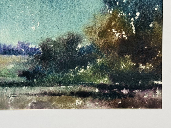 Image 1 of Eugene Eechaut (1928-2019) - dittico paesaggistico, firmato, anni '70