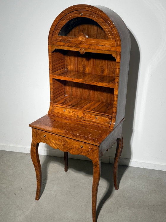 Antique English Marquetry Writing Desk / Secretary (photo 10 of 10)