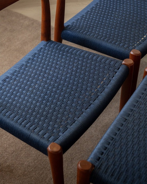 Image 1 of Danish Modern Teak Dining Chairs Model 77 by Niels Otto Møller for J.L. Møllers Møbelfabrik, Denmark, 1960s, Set of 6