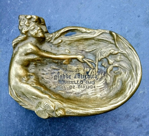 Art Nouveau Bronze Vide Poche, 19. Jahrhundert