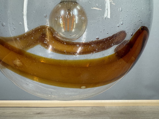 Mazzega Murano Glas-Pendelleuchte, Pendelleuchten, Metall, Orange (Foto 9 von 30)