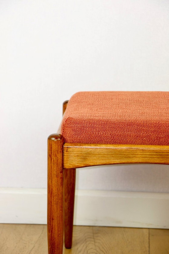 Image 1 of Edmund Homa stool, orange brick structural seat
