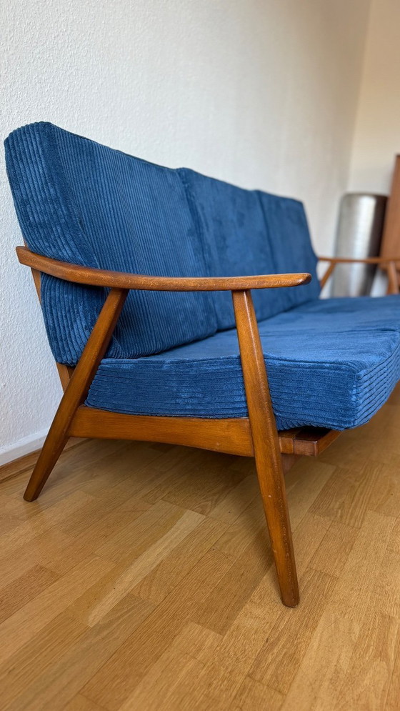 Image 1 of Divano danese a 3 posti in corda Divano anni '60 del Medioevo