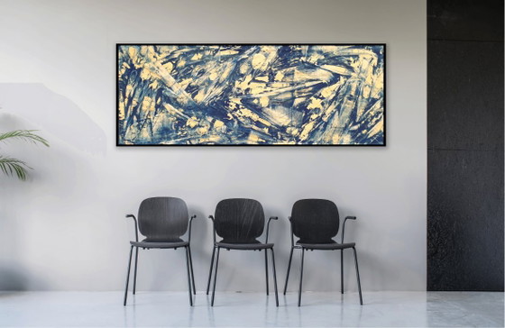 Jürgen Angeler - Blue Golden Squares – Paintings & Drawings, Canvas (photo 5 of 11)