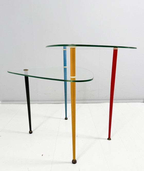 Image 1 of Side table by Edoardo Paoli, model: Arlecchino for Vitrex, Milan/Italy, 1950s