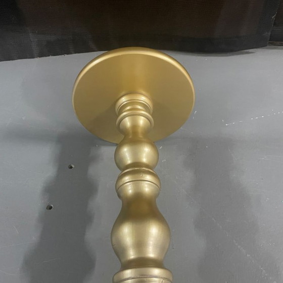 Image 1 of Gold-colored side table