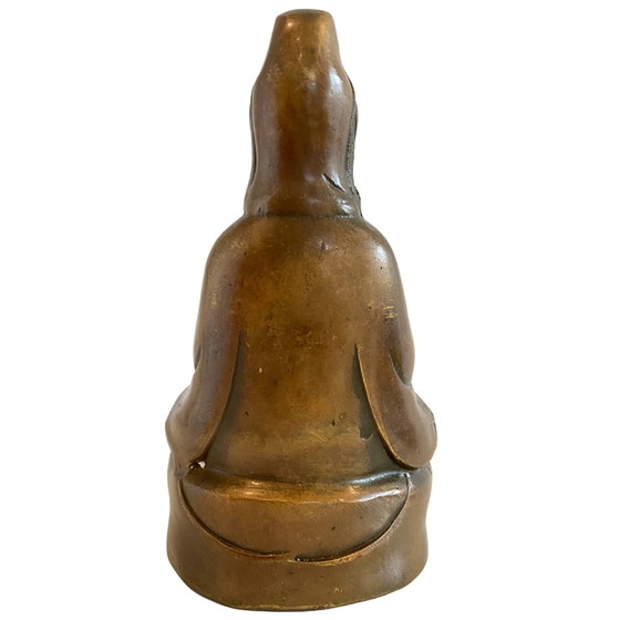 Statue Guanyin en Bronze - Bodhisattva de la Compassion - Marque Xuan De - 9.6cm – Sculptures (photo 4 of 7)