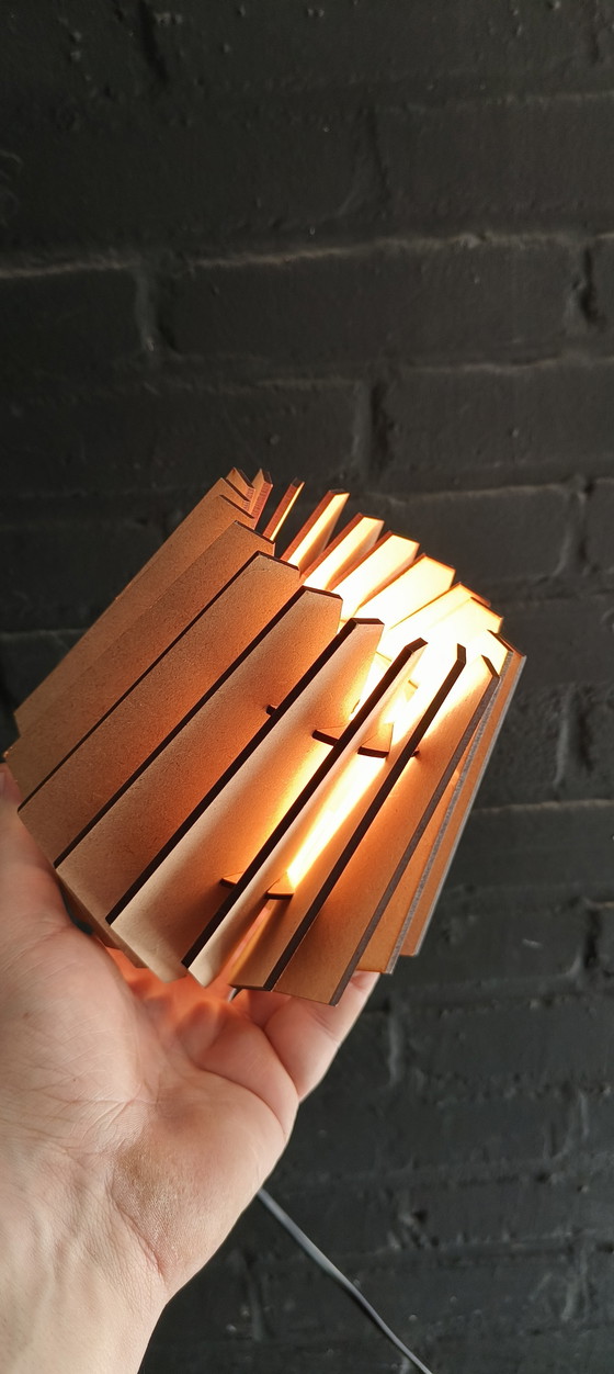 Image 1 of Van Tjalle and Jasper Mini-spot table lamp laser-cut MDF lamp modern minimalist design