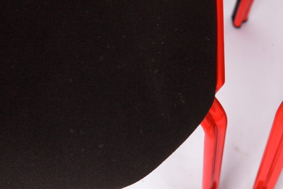 Image 1 of Space Age Chairs Set of 4, Fröscher Stacking Chairs, 1980s German Design, Hartmut Engel, IF Design Award