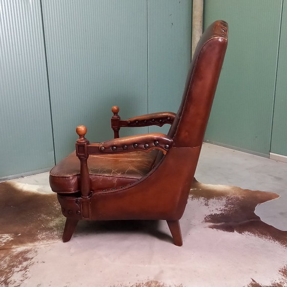 Image 1 of Poltrona da biblioteca particolarmente bella con borchie