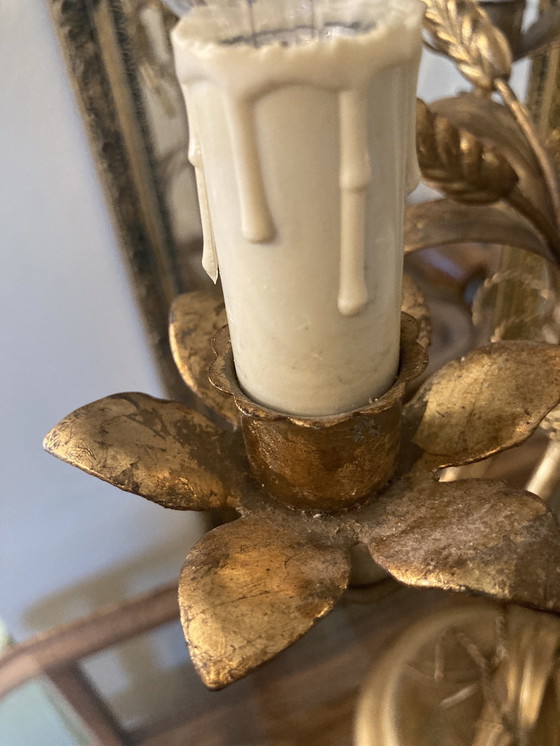 Image 1 of Lámpara de mesa original de Hans Kögl Weizengarbe, pátina Hollywood Regency