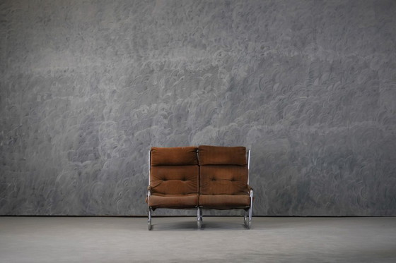 Image 1 of Fauteuil en sofa set uit het midden van de 20e eeuw, ontworpen door Gillis Lundgren, Ikea Zweden, jaren 70.