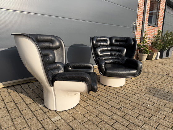 Image 1 of 2x 1st edition Comfort Joe Colombo Elda chairs Top condition!!