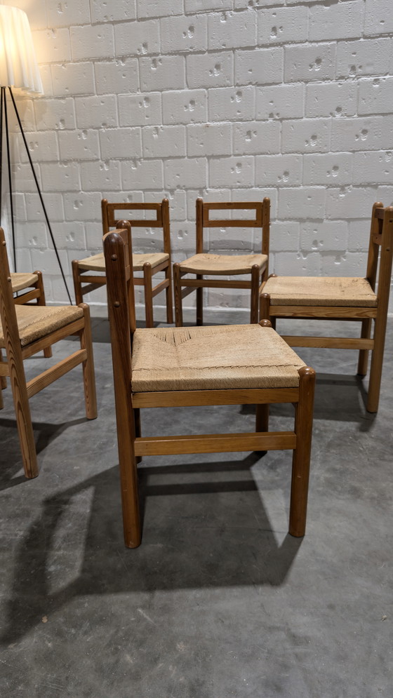 Image 1 of Brutalist Chairs Pinewood And Papercord 