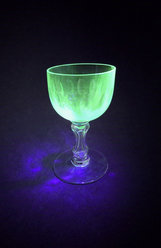 Val Saint Lambert - Drinkware Set (12) - Crystal - Uranium/Anna Glass – Glass & Decanter (photo 9 of 10)
