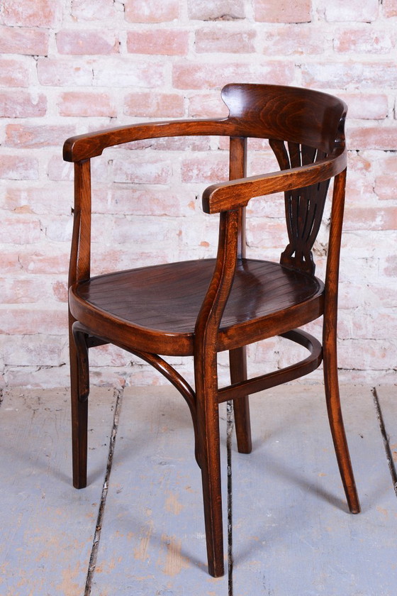 Sillón Art Decó Restaurado, de Fischel, Haya, Pulido Renovado, Eslovaquia, Años 1900 – Sillones, Wood (photo 3 of 10)