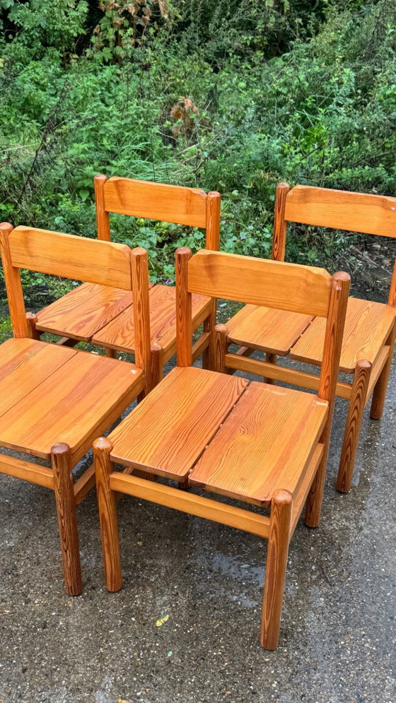 4x sedie vintage in pino – Sedie da pranzo, Legno (photo 3 of 9)