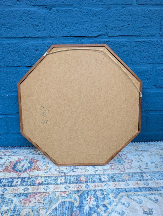 Image 1 of Vintage octagon mirror, Danish, 1960s