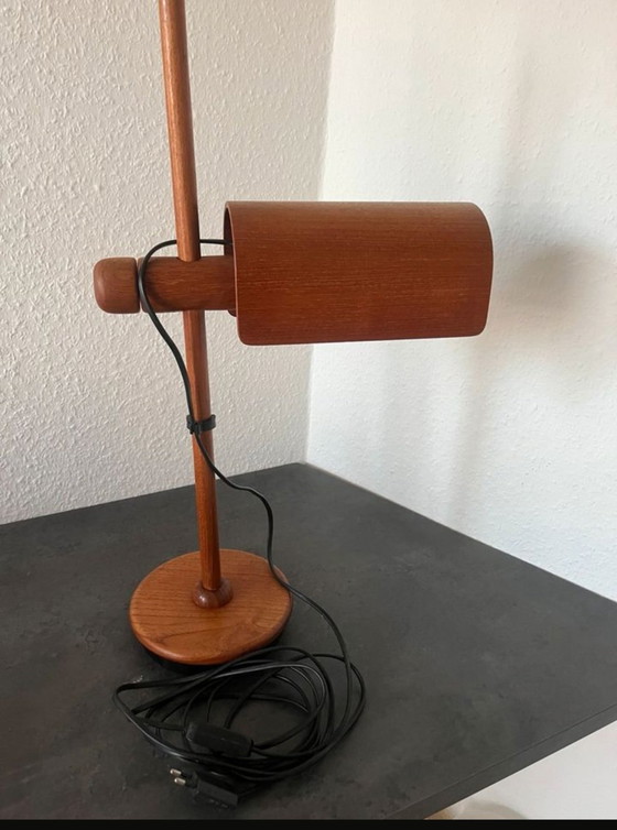 Image 1 of Mid-Century Temde Table Lamp – Teak Wood – Vintage 60s/70s