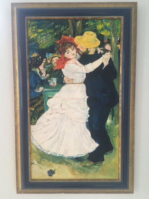 Riproduzione riuscita del dipinto di Renoir "Il ballo a Bougival", olio su tela