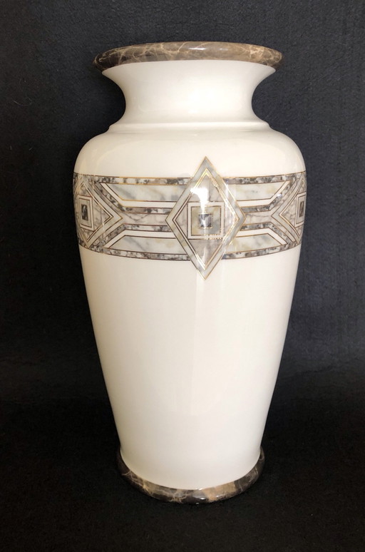 Vase Vintage Art Déco en Céramique de Castelli - Ceramiche Simonetti (Années 80)