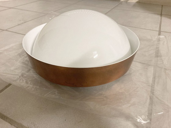 Image 1 of NEW 2x wall fixture 1x ceiling fixture copper opal glass BOOM
